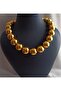 Gold Tirend Ball Necklace - 3