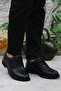 42389 Black Genuine Leather Warm Lining Rubber Sole Men's Shoes - 2