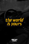 The World is Yours Motivation JDM Car-Motorcycle Windshield Label Sticker 19x9cm