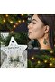 Imported luxury gold gold pearl bulk bow-tipped metal spring pine tree tree earrings women's Christmas