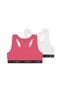 2 Pcs Light Pink and White Girls Bustier Bra Set Polka Bralette