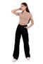 Cargo Pocket Detailed and High Waisted Full Length Hip-Hop Relaxed Women's Cargo Jeans Black Denim - 4