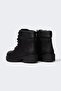 Women's Lace-up and Zippered Thick Sole Winter Faux Leather Boot B0931ax23au - 4