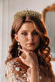 Crystal Jewelled Bridal Wedding Crown, Elegant Princess Crown for Brides, Queen Wedding Crown Honey - 2