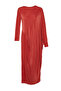 Dusty Rose Oversize Stylish Knitted Kaftan Dress Tctss24Eb00037 - 7