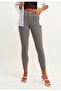 Gray Skinny Leg High Waist Gathers - 7