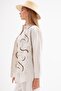 Women's Standard Size Sequined and Embroidered Oversize Shirt - 6