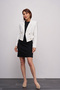 Women's Double Breasted Collar Gold Button Detailed Crop Blazer Jacket - 3
