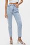 Women's Blue Snow Wash Mom Boyfriend High Waist Jeans Trousers New 2024 - 2