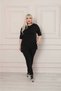 Women's Black Summer Tracksuit Set - 3