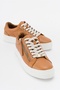BERLY Tan Genuine Leather Women's Sneakers