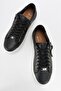 BERLY Black Genuine Leather Women's Sneakers - 2