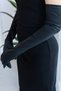 Long Bridal Gloves Satin Wedding Costume Gloves Satin Gloves For Opera and Prom Black - 6