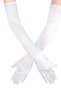 Long Satin Bridal Wedding Gloves For Women Long Prom Party Gloves Off White - 4