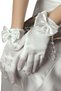 Bridal Costume Gloves with Pearls Wedding Gloves for Brides Short Model Satin Gloves White - 6