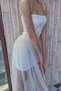 Tulle Skirt With Pearls For Special Occasions Accessory Dress Decor Costume Accessory Transparent Tulle Skirt With Pearls - 6