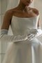 Long Bridal Gloves Satin Wedding Costume Gloves Satin Gloves For Opera and Prom White - 4