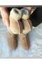 Genuine Leather - Genuine Wool Mother - Baby Booties Slippers Baby Shoes (Baby Booties 6-18 Months)