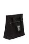 Women's Black Women's Fabric Cloth Zippered Daily Hand Shoulder Bag - 3