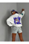 Purple Trouble Maker Oversize Sweatshirt - 3