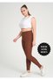 Curve Large Size Knitted Raised Fleece Winter Brown Tights