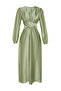 Light Green Tie-Detail Satin Look Evening Dress TCTAW22EB0105 - 7