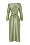 Light Green Tie-Detail Satin Look Evening Dress TCTAW22EB0105 - 8