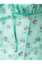 Crop Tank Top with Floral Piping Detail and Sweetheart Collar - 6