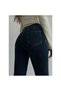 Women's High Waist Navy Blue Spanish Leg Jeans Trousers Lycra Jeans - 2