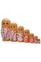 Wooden Matryoshka Baby Set of Seven Orange