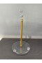 Decorative Crystal Glass-Metal Double Towel Holder Gold - 3