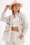Women's Standard Size Sequined and Embroidered Oversize Shirt - 4
