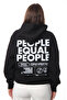 People Oversize Hoodie Women - Black - 2