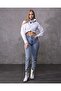 Women's High Waist Snow Wash Solid Color Mom Jean Jeans 2024 - 2