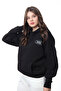 People Oversize Hoodie Women - Black - 3