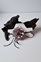 Flower Choker Rose Necklace Genuine Leather Laced - 2
