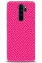 حافظة هاتف Xiaomi Redmi Note 8 Pro مطبوعة بدقة HD - فسيفساء وردي + واقي شاشة كامل