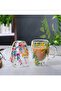 Flower Patterned Heat ResIstant Borosilicate Flower Cup - Double Sided Coffee Cup - 6