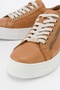 BERLY Tan Genuine Leather Women's Sneakers - 4