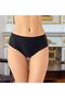 Black Women's Brazilian Panties with Cross Rubber Detail on the Back 8025 - 3