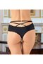 Black Women's Brazilian Panties with Cross Rubber Detail on the Back 8025 - 2
