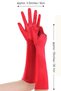 Half Sleeve Glossy Satin Gloves Satin Bridal Wedding Wedding Gloves Red - 3