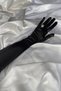 Long Bridal Gloves Satin Wedding Costume Gloves Satin Gloves For Opera and Prom Black