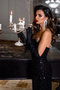 Long Satin Chic Bridal Gloves Elegant White Bridal Wedding Gloves Opera Gloves Black - 5