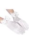 Bridal Costume Gloves with Pearls Wedding Gloves for Brides Short Model Satin Gloves White - 3