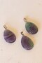 Certified Drop Model Purple Fluorite Stone Necklace - With Silver Apparatus - 2