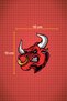 13 x 10cm Angry Bull Sticker Motor Car Helmet Laptop Sticker - 2