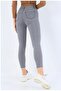 Gray Skinny Leg High Waist Gathers - 4