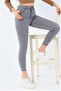 Gray Skinny Leg High Waist Gathers - 2
