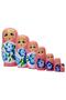 Wooden Matryoshka Baby Set of 7 Pink